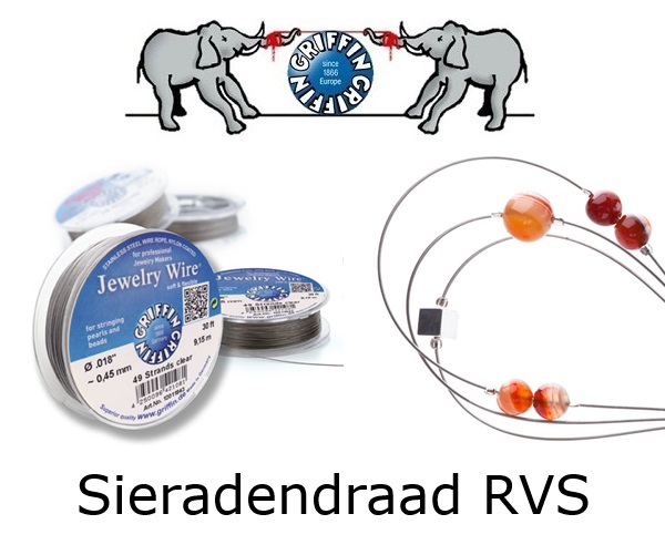 sieradendraad griffin rvs