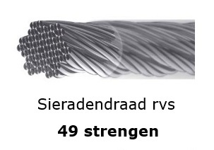Griffin sieradendraag rvs 0.35 mm 19 strengen