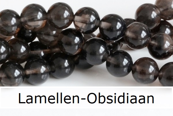 Lamellen Obsidiaan kralen