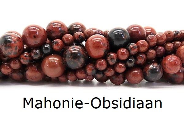 Mahonie Obsidiaan kralen