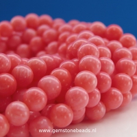 Roze bamboe koraal kralen rond 6 mm
