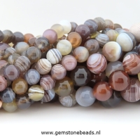 Grijze Botswana Agaat kralen rond 10 mm