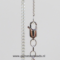 Zilveren collier gourmette 45 cm 1.4 mm breed