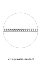 Zilveren collier gourmette 60 cm 2.1 mm breed