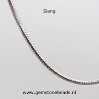 Zilveren collier slang 40 cm 1.2 mm breed