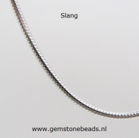 Zilveren collier slang 45 cm 1.2 mm breed