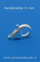Karabijnslotje zilver 925 zonder ring 11 mm