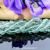 Ronde blauw groene Fluoriet kralen van 10 mm