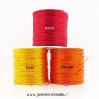 Rubber elastiek voor armbanden kleur ROOD