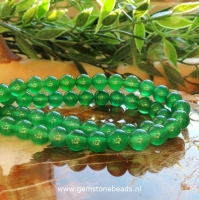 Ronde groene Agaat kralen van 8 mm
