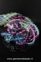 Ronde Fluoriet kralen multi-colour van 6 mm