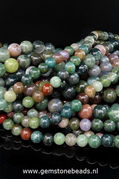 Indiase Agaat Armband - 12mm Edelsteen Kogelarmband | Crystal Cave