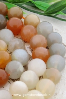 Ronde Maansteen kralen multi colour van 6 mm