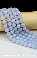 Chalcedoon (blue lace) kralen facet 8 mm