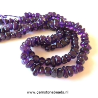 Amethist  kralen grote splitkralen 8 x 5 mm