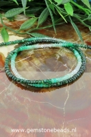 Smaragd kralen rondel facet geslepen 3 x 3.5 mm