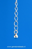 Verlengketting 60 x 2 mm ger. zilver 925