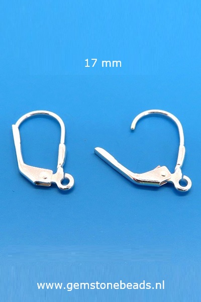 Zilveren 925 oorbelhaken 17 mm