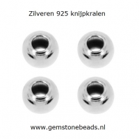 Zilveren ronde knijpkralen van 1.8 mm 50 stuks