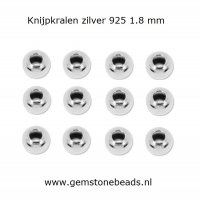 Zilveren ronde knijpkralen van 1.8 mm 50 stuks