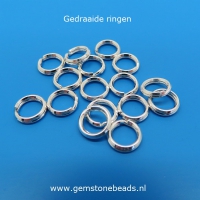Gedraaide ring van zilver 925 van 5 mm per stuk