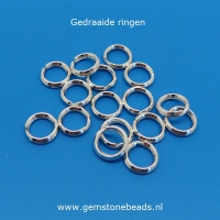 Gedraaide ring van zilver 925 van 5 mm per stuk