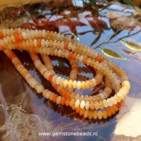 Licht oranje Aventurijn kralen rondellen 4 mm