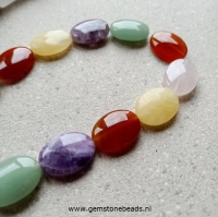 Kralen-mix van 6 ovale vorm 5 x 15 x 20 mm