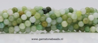 Ronde multi colour Burma Jade kralen van 4 mm