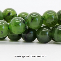Donker groene Jade Nefriet kralen rond 12 mm