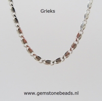 Zilveren collier grieks 45 cm 3 mm breed