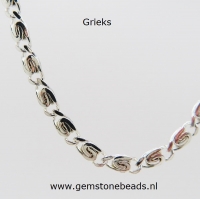 Zilveren collier grieks 45 cm 3 mm breed