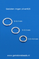 Zilver 925 gesloten ring van 6-6.4 mm
