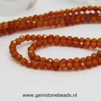 Natuurlijke Oranje Granaat kralen facet van 2 mm