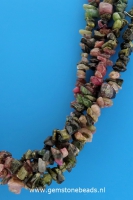 Multi-colour Toermalijn splitkralen ca. 4.5 mm 90 cm