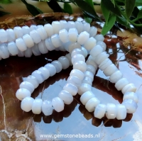 Chalcedoon kralen cilinder/rondel 8 x 5 mm