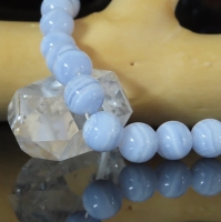 Chalcedoon (blue lace) kralen rond 10 mm