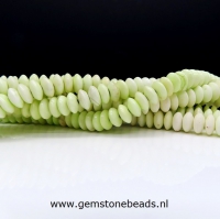 Lemon Chrysopraas kralen rondel 4 x 8 mm