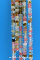 Multi colour Cherrykwarts kralen rondel 5 x 8 mm
