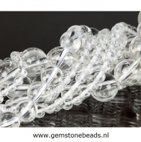 Ronde heldere Bergkristal kralen van 6 mm A kwaliteit 45 cm