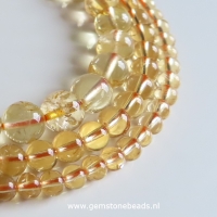 Citrien kralen rond van 4.5 mm
