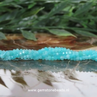 Amazoniet kralen facet rondellen 2 x 3 mm