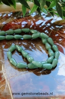 Groene Aventurijn kralen facet druppel 6 x 11 mm