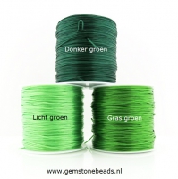 Rubber elastiek voor armbanden kleur GRAS-GROEN