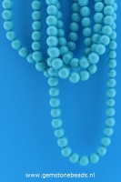 Ronde schelpparel kralen licht blauw van 6 mm