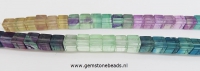 Fluoriet kralen kubus van 6 x 6 mm (A kwaliteit)