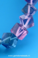 Fluoriet kralen kubus diagonaal van 6 x 6 mm (A kwaliteit)