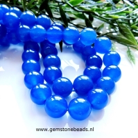 Ronde blauwe Agaat kralen van 12 mm (45 cm)