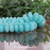 Amazoniet kralen rondel 12 x 6 mm (A kwaliteit)