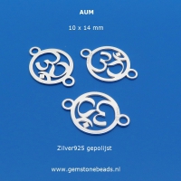 AUM teken zilver925 verbindingsstukje van 10 mm